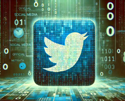 Twitter metadata and anonymisation concept illustrating privacy risks for users.