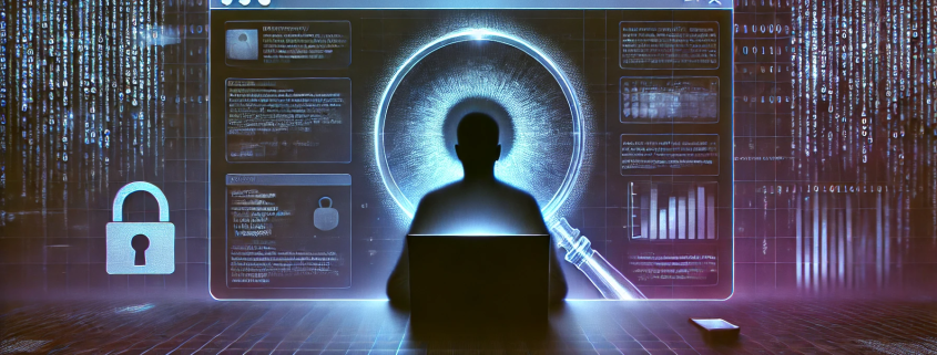 Anonymisation and GDPR concept illustrating identification through web browsing patterns.