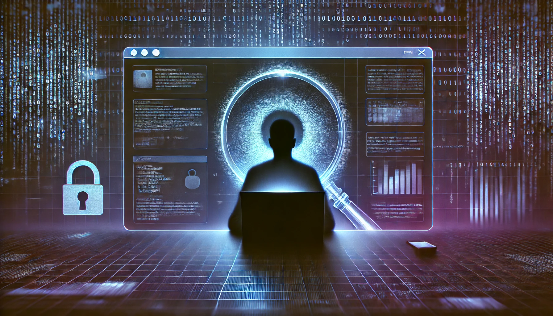 Anonymisation and GDPR concept illustrating identification through web browsing patterns.