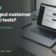 Customer data in AI: laptop with an AI chat and a locked customer folder